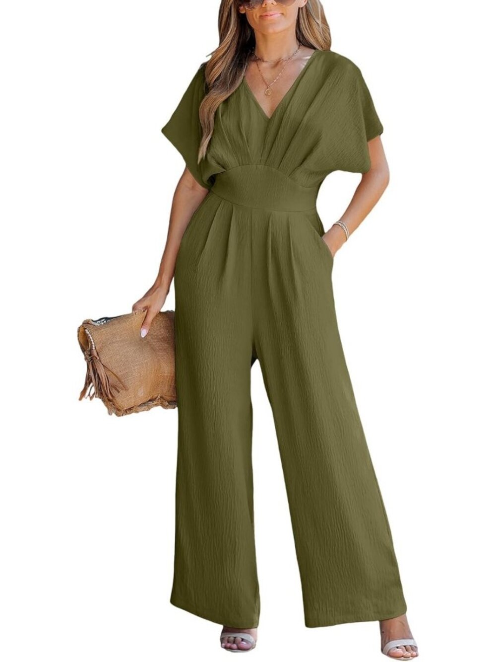 Stylish Women's Wide Leg One Piece Jumpsuit - Trendy Overalls for Any Occasion
